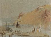 J.M.W. Turner, river scene with steamboat